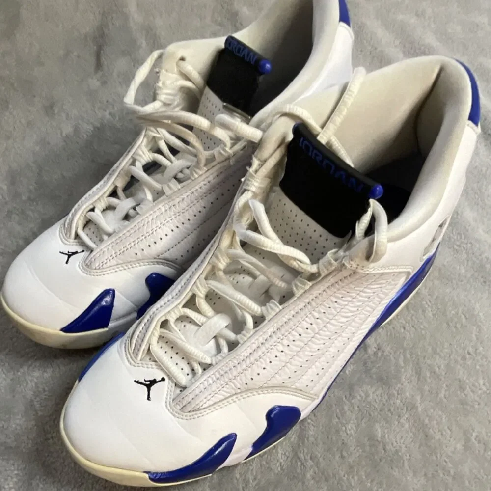 Jordan Air Jordan 14 Retro Hyper Royal 2020 Men's Sneakers White Blue 487471-104